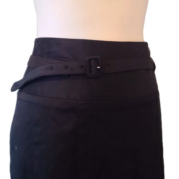 Pendleton NWT Vintage Y2K Black Tulip Skirt with Belt Pleated Hem Lined Size 10 - Picture 4 of 8